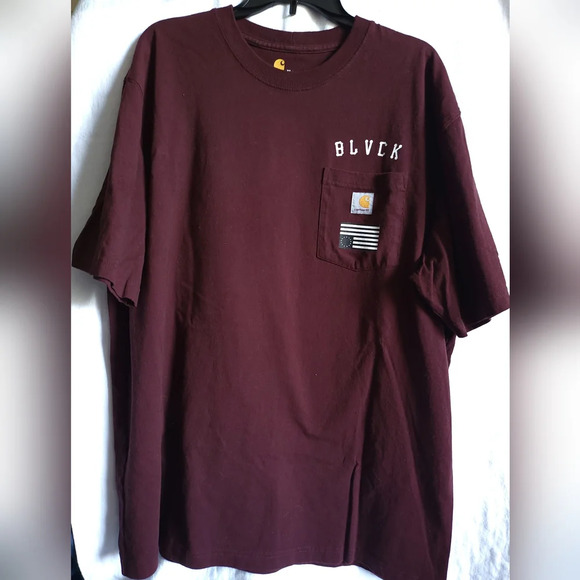 Carhartt‎ Mens Burgundy Black Scale Limited Edition Black Flag T-shirt XL RARE - Picture 1 of 5